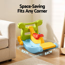 Keezi Kids Slide Set Toddler Indoor Playset Rocking Horse Ring Toss Multi Colour