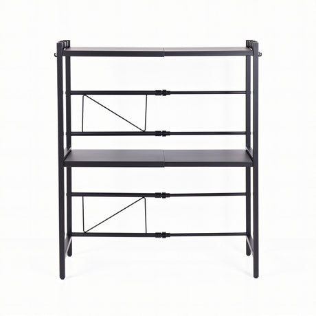 Artiss Kitchen Bakers Rack 40-60CMX78CM Metal Microwave Stand Black