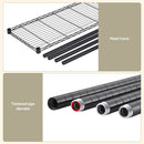 Artiss 4-Tier Kitchen Rack Shelf with Wheels Shelving 152x45x187CM Adjustable Metal Storage Shelves