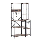 Artiss Kitchen Rack with Power Outlets Hooks 96CMX170CM Microwave Storage Shelf