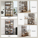 Artiss Kitchen Rack with Power Outlets Hooks 96CMX170CM Microwave Storage Shelf