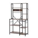 Artiss Kitchen Rack with Power Outlets Hooks 96CMX170CM Microwave Storage Shelf