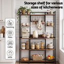 Artiss Kitchen Rack with 6 Hooks Microwave Storage Shelf 120cm x 170cm