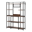 Artiss Kitchen Rack with 6 Hooks Microwave Storage Shelf 120cm x 170cm