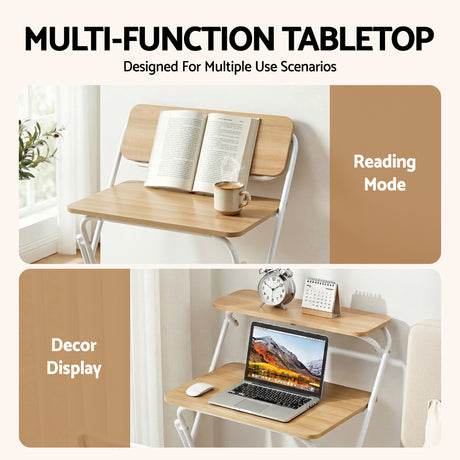 Artiss Laptop Desk Foldable Study Desk Home Office Oak