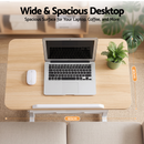 Artiss Adjustable Laptop Desk Mobile Bedside Table Hidden Storage Wood