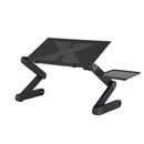 Artiss Laptop Stand Aluminium Computer Riser Foldable Lap Desk Bed Table Black