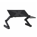 Artiss Laptop Stand Aluminium Computer Riser Foldable Lap Desk Bed Table Black