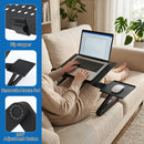 Artiss Laptop Stand Aluminium Computer Riser Foldable Lap Desk Bed Table Black