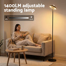 Artiss 2-in-1 LED Floor Lamp with Galaxy Projector &Remote, 178cm Tall Torchiere Standing Light with Dynamic RGB Aurora Stepless 4 Colour Temperatures, 1H Timer for Living Room, Bedroom Kids Room
