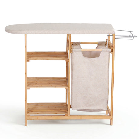 Artiss Laundry Basket Hamper with Ironing Board Bamboo