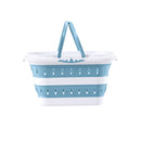 Artiss Laundry Basket Hamper Large Foldable Washing Clothes Storage Organiser Blue