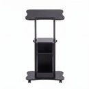 Artiss Mobile Podium Stand with Lockable Wheels Height Adjustable Laptop Desk Black