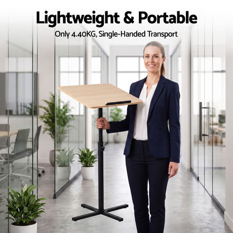 Artiss Floor Podium Stand 78-127CM Height Adjustable Portable Laptop Desk