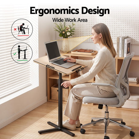Artiss Floor Podium Stand 78-127CM Height Adjustable Portable Laptop Desk