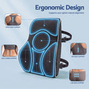 Artiss Ergonomic Lumbar Support Cushion for Office Chair and Car Memory Foam Lumbar Pillow for Back, Breathable Back Support Pillow with Adjustable Straps for Office Gaming Car Home