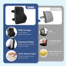 Artiss Ergonomic Lumbar Support Cushion for Office Chair and Car Memory Foam Lumbar Pillow for Back, Breathable Back Support Pillow with Adjustable Straps for Office Gaming Car Home