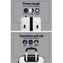 Wanderlite 3Set 20-24-28 Inch Luggage with TSA Lock Spinner Travel Suitcase Carry On Hard Shell Luggage Case White