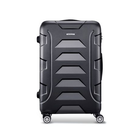 Wanderlite 28 Inch Luggage with TSA Lock Spinner Travel Suitcase Carry On Hard Shell Luggage Case Black
