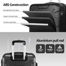 Wanderlite 28 Inch Luggage with TSA Lock Spinner Travel Suitcase Carry On Hard Shell Luggage Case Black