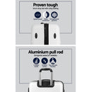 Wanderlite 20" 24" 28" Luggage with TSA Lock Spinner Travel Suitcase Carry On Hard Shell Luggage Case White