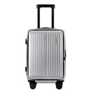 Wanderlite 20" Luggage Suitcase Front Pocket Travel Carry On Dual TSA Silver