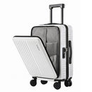 Wanderlite 20" Luggage Suitcase Front Pocket Travel Carry On Dual TSA White