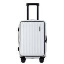 Wanderlite 20" Luggage Suitcase Front Pocket Travel Carry On Dual TSA White