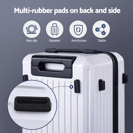 Wanderlite 2pcs Trunk Luggage Suitcase Travel Carry On TSA Lock 12