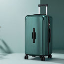 Wanderlite 28" Trunk Luggage Suitcase Travel 5 Wheels Type-C Port TSA Green