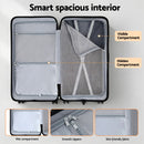 Wanderlite 28" Trunk Luggage Suitcase Travel 5 Wheels Type-C Port TSA Orange