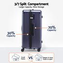Wanderlite 32" Trunk Luggage Suitcase Travel TSA Type-C 5 Wheels Deep Indigo