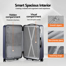 Wanderlite 32" Trunk Luggage Suitcase Travel TSA Type-C 5 Wheels Deep Indigo