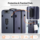 Wanderlite 32" Trunk Luggage Suitcase Travel TSA Type-C 5 Wheels Deep Indigo