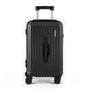 Wanderlite 20" Trunk Luggage Suitcase Travel Carry On TSA Lock Black