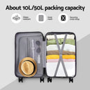 Wanderlite 20" Trunk Luggage Suitcase Travel Carry On TSA Lock Black