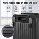 Wanderlite 20" Trunk Luggage Suitcase Travel Carry On TSA Lock Black
