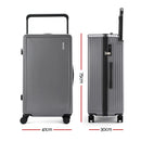Wanderlite 28" Wide Handle Luggage Suitcase Travel TSA Lock Anthracite Grey