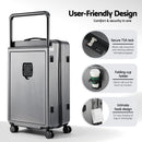 Wanderlite 28" Wide Handle Luggage Suitcase Travel TSA Lock Anthracite Grey