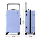 Wanderlite 28" Wide Handle Luggage Suitcase Travel TSA Lock Light Blue