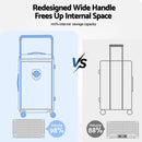 Wanderlite 28" Wide Handle Luggage Suitcase Travel TSA Lock Light Blue
