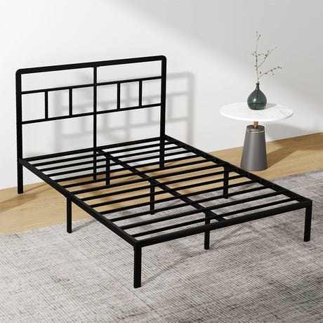 Levede Double Bed Frame Metal Base Platform Headboard Heavy Duty Mass Storage-2050056771011219462