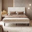 Levede Queen Bed Frame Upholstered Adjustable Headboard Platform Mattress Base-2050056771749416966