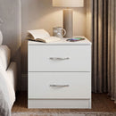 Levede Bedside Table Side Table 2 Drawers Storage Nightstand Bedroom Cabinet-2050056780662312966