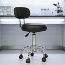 Levede Swivel Office Chair Low Back Round Rolling Stools Height Adjustable-2050056760663871494
