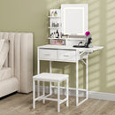 Levede Dressing Table LED Makeup Mirror Stool Set Vanity Desk Fold-up Panel-2050056768968593416