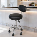 Levede Swivel Office Chair Round Rolling Stools PU Leather Height Adjustable-2050056760236052487