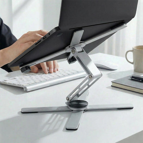 Levede Portable Laptop Stand 360 Rotating Bracket Foldable Aluminum Desk Riser-2050056791982739463