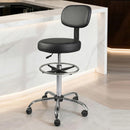 Levede Swivel Office Chair Ergonomic Stool Height Adjustable Footrest Backrest-2050056760940695559