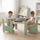 Levede Kids Table and Chairs Set 3-in-1 Chalkboard Storage Learning Dining Desk-2050056790908997639